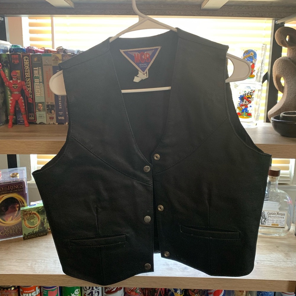 🏍MOB leather biker vest🏍